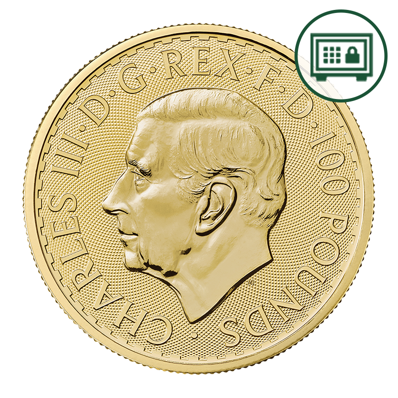 Image for 1 oz. Gold Britannia King Charles Effigy Coin (2023) - Secure Storage from TD Precious Metals